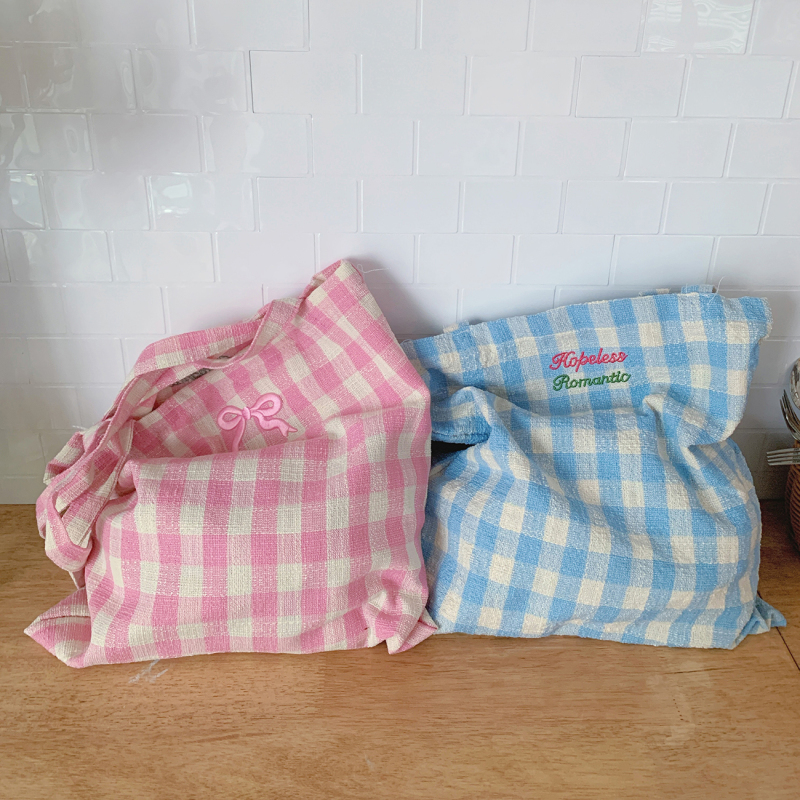 Cute Custom Logo Organic Recyclable Plain Cotton Cloth Canvas Shopping Bowknot Tote Bag Reusable Cotton Tote Bag