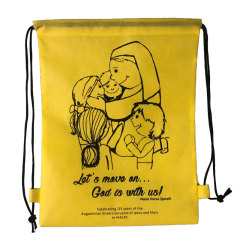 Pequeño MOQ, precio barato, logotipo personalizado que imprime su diseño, mochila con cordón no tejido