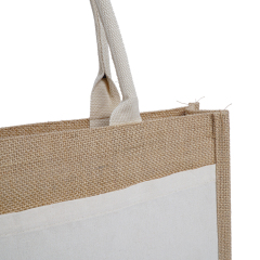 La bolsa de asas de compras de yute plegable ecológica de estilo atractivo de diseño simple de nueva llegada