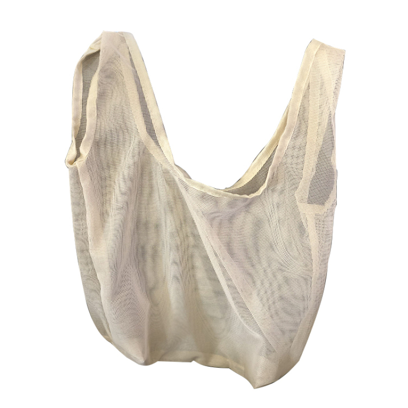 Recyclable Reusable Small Organic Cotton Fabric Produce Mesh Tote Bags