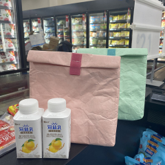 Nouvelle conception de sac isotherme en tissu de lin de coton Eco Food Delivery Thermique Lunch Bag