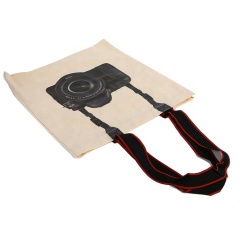 Wholesale Screen Printing Personality Design Camera Shopping Canvas Cotton Tote Bag