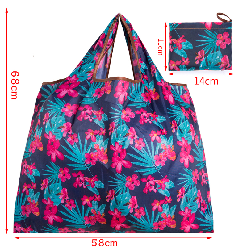 Large Printed Shopping Bag Foldable Tote ECO Waterproof Portable Women's Shoulder Bag Handbags Pouch Shopping Bag