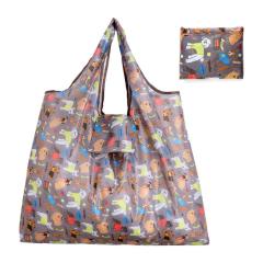Bolso de compras grande estampado, bolso plegable, bolso de hombro portátil impermeable ecológico para mujer, bolso de mano, bolso de compras