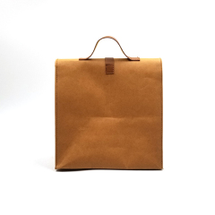 Фабрика Extra Bulk Ladies Washable Kraft Paper Bag с кожаной ручкой
