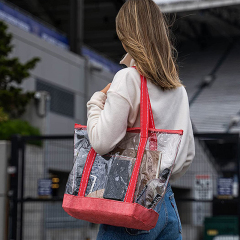 Mode-Reise-PVC-Plastikhandtaschen, transparente Schulter-Tote-Strand-Tasche Klare PVC-Handtasche