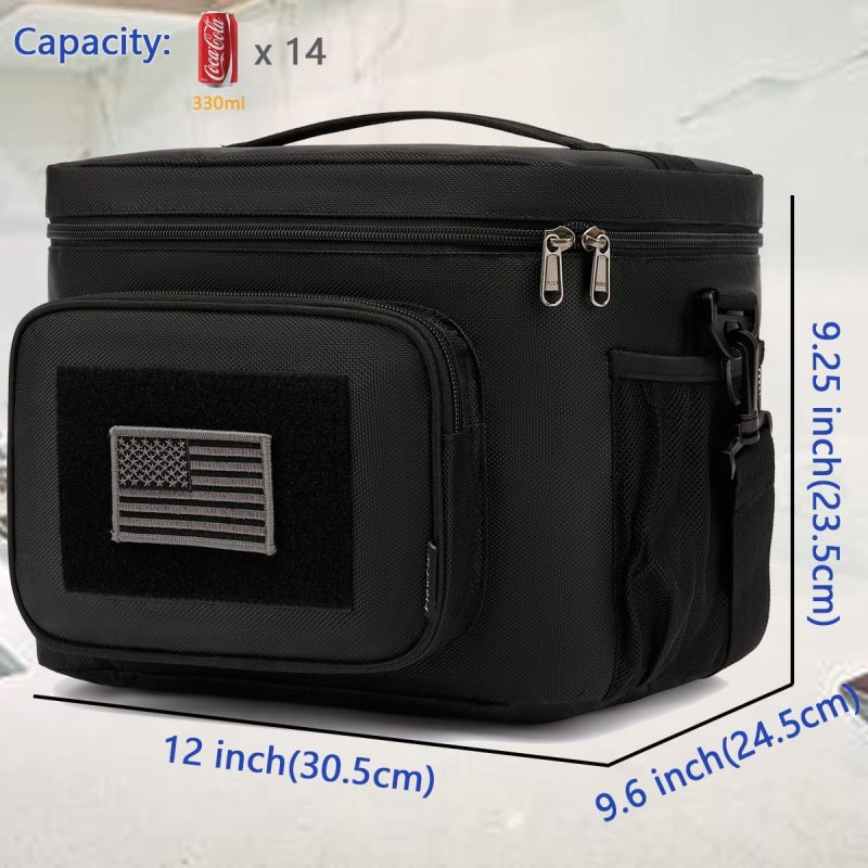 600D Polyester Tote Custom Cooler Bag Food Cooler Bags Insulated Lunch Bag For Men