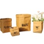 wholesale classic design recyclable washed kraft paper bags super capacity for groceries