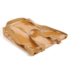 Фабрика новый дизайн ПВХ внешний слой водонепроницаемый хранения хлопка ленты крафт-бумаги хозяйственная сумка