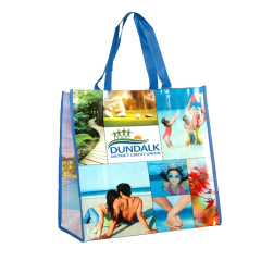 Рекламная перерабатываемая тканая сумка для хранения хозяйственных сумок, пригодная для вторичной переработки, ламинированная полипропиленовая тканая сумка