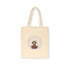 Bolsas de algodón de lona de compras con logotipo personalizado de color natural al por mayor