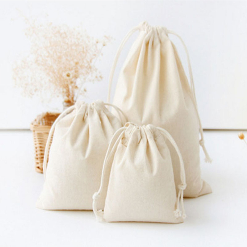 Eco bag cotton,natural cotton bag logo print,drawstring wholesale cotton bag