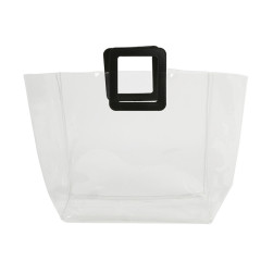 Sac à main transparent en plastique de logo fait sur commande en gros de grande capacité portent le sac à provisions de PVC