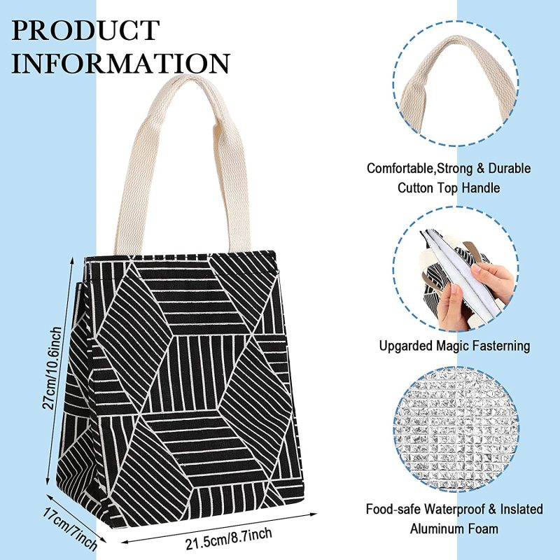 Portable Aluminium Foil Waterproof Custom Soft Thermal Lunch Tote Insulated Cooler Bag for Food