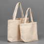 Bolso de hombro de algodón para mujer, bolso de lona ecológico, bolso informal sólido suave, bolso de compras reutilizable ambiental para mujer