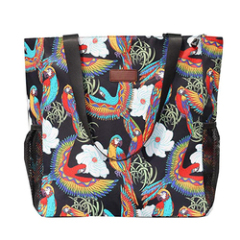 Fleurs Polyester traditionnel imprimé sacs à main femmes sacs de plage femmes sacs à main épaule mode sacs fourre-tout