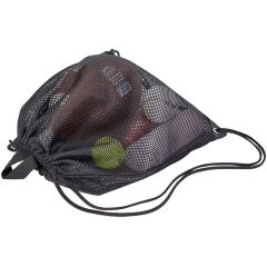 Custom Sports Mesh Sports Equipment Bag Large Black Durable Nylon Mesh Bag with Sliding Drawstring Cord Lock Closure