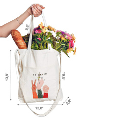 Wiederverwendbare Einkaufstasche mit individuellem Logo, faltbare Einkaufstasche aus Baumwolle, umweltfreundliche Einkaufstaschen