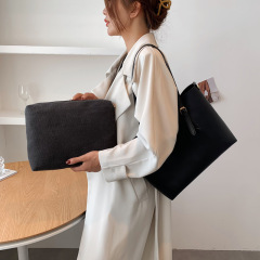 Mode femmes PU cuir couleur unie épaule sac à provisions décontracté dames grande capacité fourre-tout sacs à main
