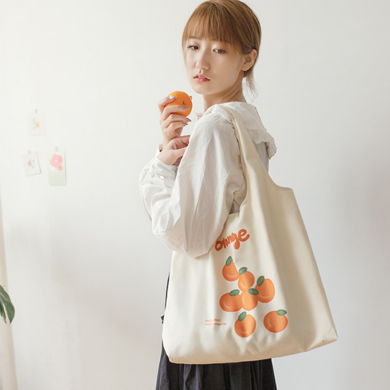 Professional Customized Portable Foldable Shopping Bag Reusable 100% Cotton Canvas Tote Bag