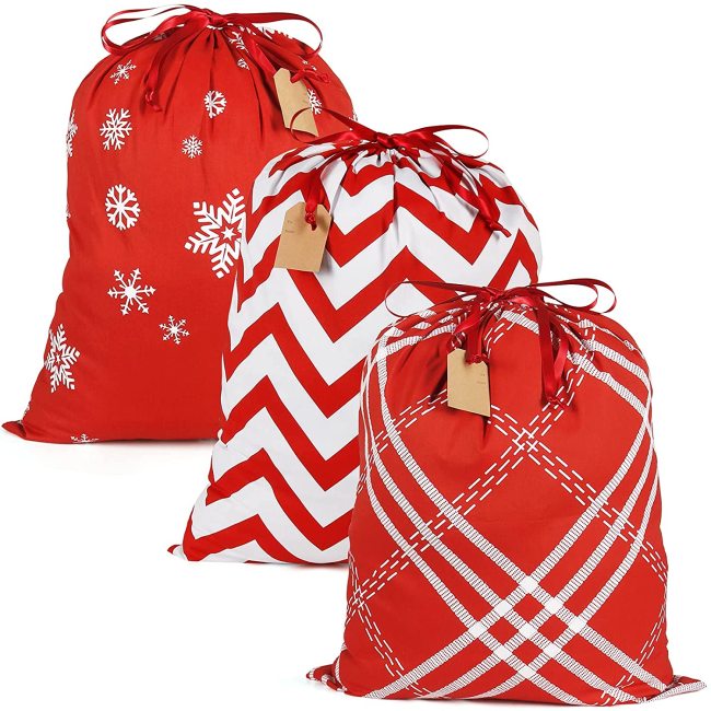 Сумка подарка рюкзака Дравстринг холста хлопка продвижения рождества естественная с напечатанным таможней логотипом