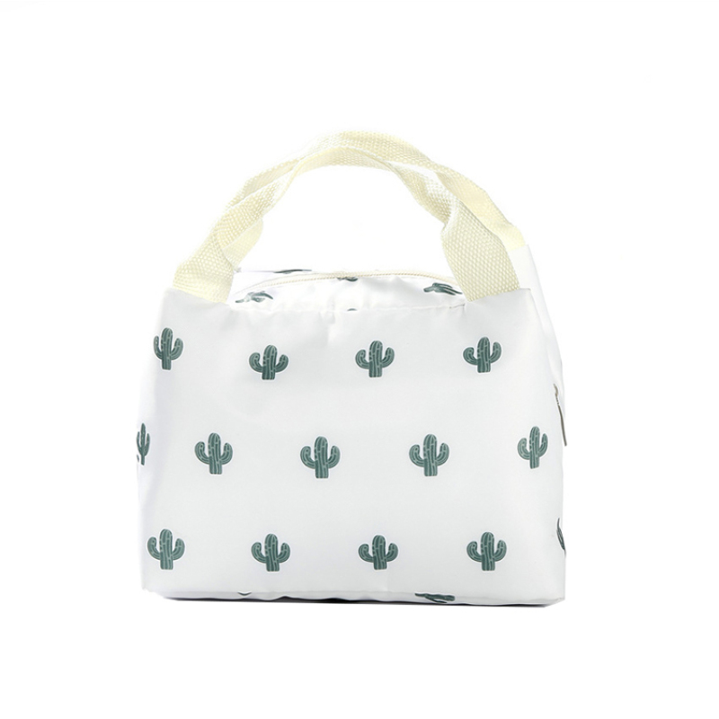 Elegant Thermal Portable Cooler Bags Nylon+Aluminum Foil Insulated Picnic Non Woven Students Popular Food Cooler Bag