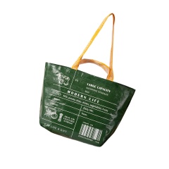 Bolsas de supermercado reutilizables extragrandes con impresión personalizada Bolsas de compras tejidas pp laminadas