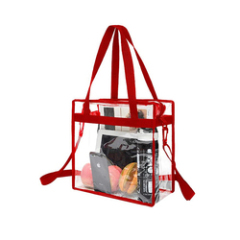 Frauen-wasserdichte Sicherheits-Schulter-PVC-Einkaufstasche Transparente PVC-Einkaufstaschen