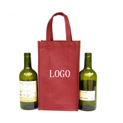 Sac de recyclage de vin non tissé de transporteur de 6 bouteilles divisé réutilisable de conception faite sur commande résistante