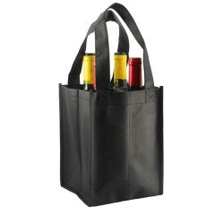 Сверхмощный нестандартный дизайн многоразового использования, разделенный на 6 бутылок, нетканый мешок для переработки вина