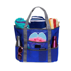 Vente chaude Summer Mesh Beach Bag Sac à provisions portable élégant