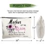 Kosmetische Geschenktasche aus Baumwollleinen mit individuellem Logo für Brautjungfern-Hochzeitsgäste-Make-up-Tasche
