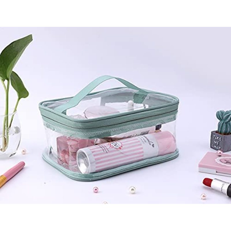 Customized Fashion Pouch Handbag Ladies Portable Waterpoof Transparent PVC Make up Bag