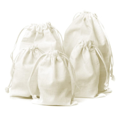 Logo personnalisé imprimé cadeau sac à cordon coton toile tissu mousseline poussière cordon sac