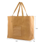 Reusable Brown Shopping Waxed Canvas Duffel Bag Large Trendy Grocery Lunch Waxed Canvas Tote Bag with Travel