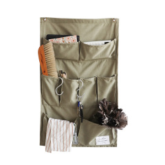 Индивидуальные сетчатые карманы из хлопка и льна, органайзер для хранения на задней двери, тканевые настенные сумки для хранения