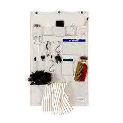 Bolsillos de lino y algodón con patrón de rejilla personalizado, organizador de almacenamiento trasero para puerta, bolsas de almacenamiento para colgar en la pared de tela