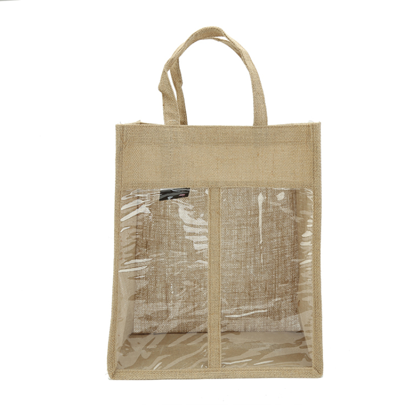 Hot sale multifunctional reusable recycled jute tote shopping bag