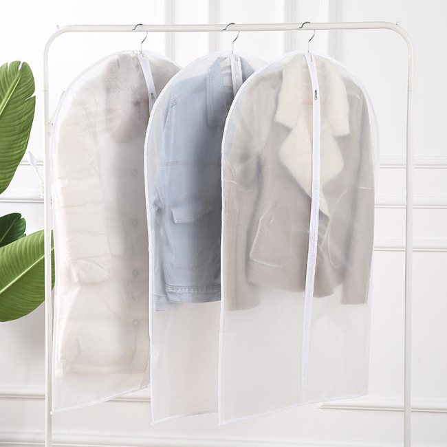 Factory Customized Waterproof Folding Peva Clear Garment Bag Dress Suit Cover