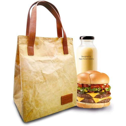 High Quality Brown Durable Washable Paper bag Insulated Lunch cooler Tyvek Bag