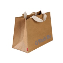 Bolsa de papel marrón con asa, bolsa de papel kraft personalizada, bolsa de papel para alimentos artesanales