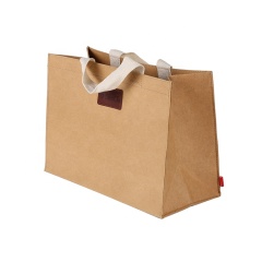 Sac en papier brun avec poignée, sac en papier kraft personnalisé, sac en papier alimentaire artisanal