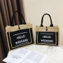 Wholesale online canvas linen shopping bag gunny jute tote bags