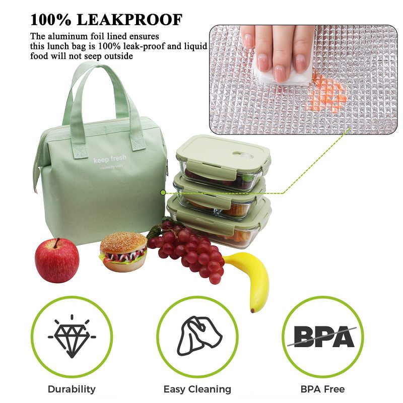 China wholesale waterproof Food insulated bag Adult 600D oxford aluminium foil insulated thermal lunch bag