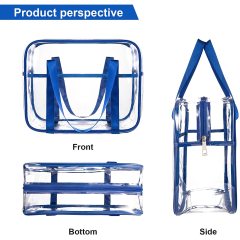 Bolsa de asas de PVC transparente Bolsa de playa para nadar para comestibles