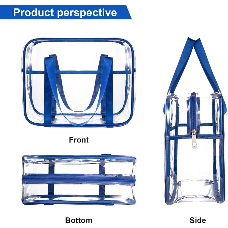 Transparent PVC Tote Bag Swimming Beach Bag For Grocery