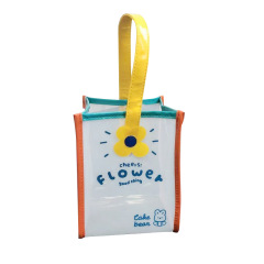 Vente chaude carton impression personnalisée Bonbons Coloré transparent PVC gelée plage Tote bag sacs à main