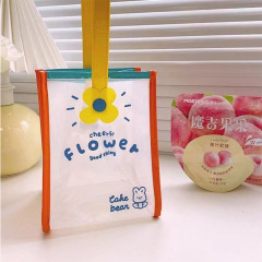Vente chaude carton impression personnalisée Bonbons Coloré transparent PVC gelée plage Tote bag sacs à main