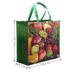 Wholesale promotional custom eco friendly reusable supermarket grocery tnt tote pp laminated non woven shopping bag