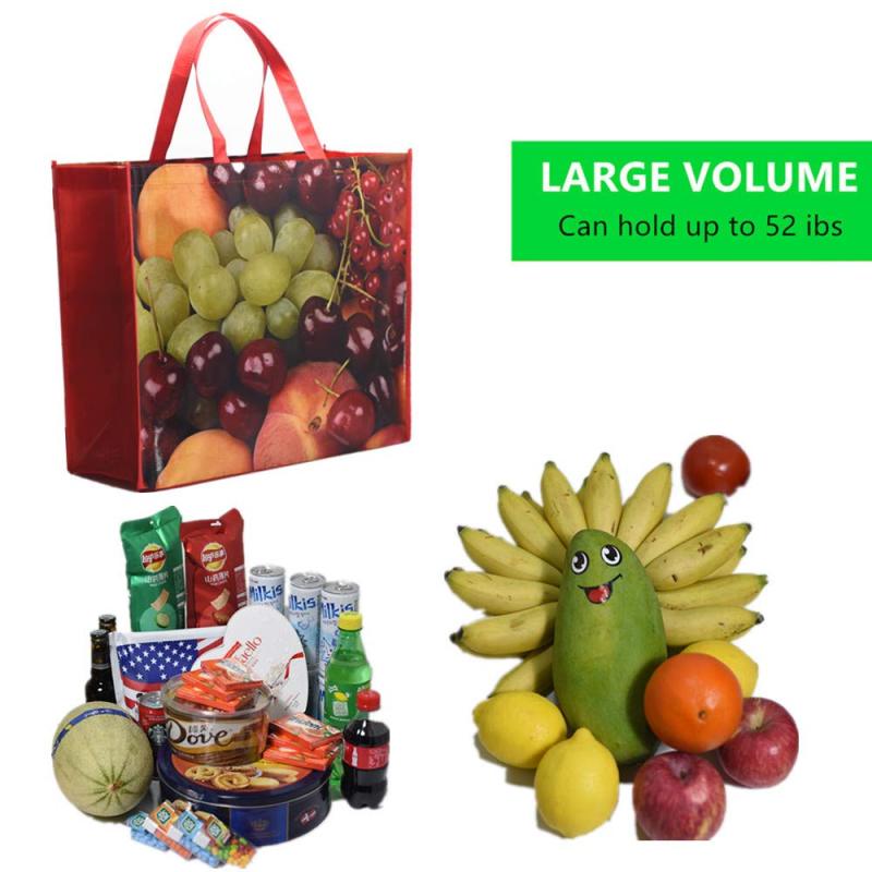 Wholesale promotional custom eco friendly reusable supermarket grocery tnt tote pp laminated non woven shopping bag